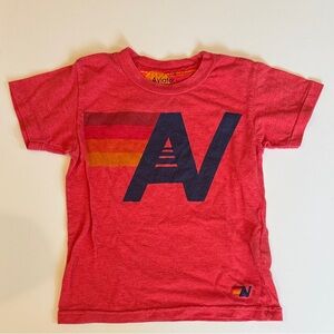 Aviator Nation Kids Red and Navy Graphic Tee